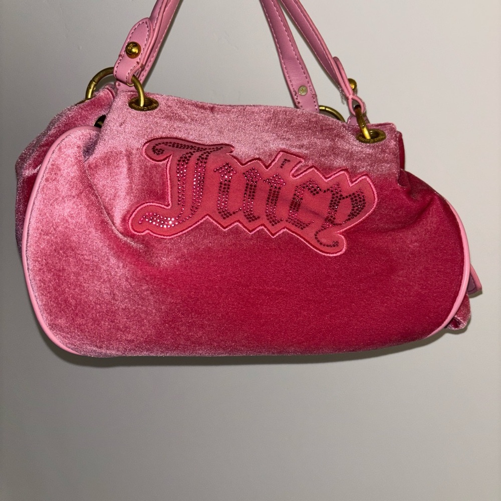Juicy Couture Pink Velvet Shoulder Bag